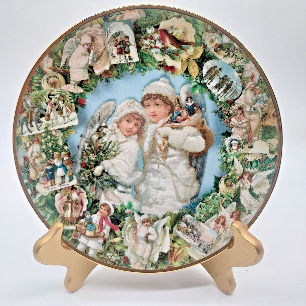 Vintage 1993 John Grossman Christmas Angels Porcelain Plate Hamilton Memories